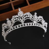 Bridal Tiaras, Zinc Alloy, silver color plated, fashion jewelry & for woman & with rhinestone, silver color 