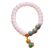 Wrist Mala, White Bodhi, Lotus, fashion jewelry & Unisex 