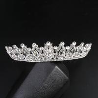 Bridal Tiaras, Zinc Alloy, silver color plated, fashion jewelry & for woman & with rhinestone, silver color 