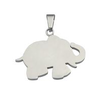 Pendentifs d'animaux en acier inoxydable , Acier inoxydable 304, éléphant, bijoux de mode & unisexe, couleur originale Environ 3.5mm, Vendu par PC