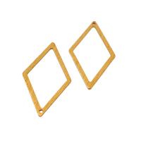 Brass Jewelry Pendants, Rhombus, polished, Corrosion-Resistant & fashion jewelry & DIY, original color 