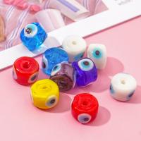 イーヴィルアイランプワークビーズ, ランプワーク, 円柱型, DIY, ミックスカラー, 9mm, 穴:約 1.6-1.9mmmm, 10パソコン/バッグ, 売り手 バッグ