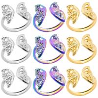 Edelstahl Fingerring, 304 Edelstahl, Vakuum-Ionen-Beschichtung, Modeschmuck & unisex & einstellbar, keine, Größe:8, verkauft von PC