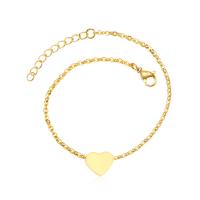 Pulseras de acero inoxidable, acero inoxidable 304, con 1.18inch extender cadena, Recubrimiento iónico al vacío, Joyería & diferentes estilos para la opción & para mujer, dorado, longitud:aproximado 7.48 Inch, Vendido por UD