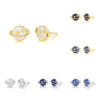 Stainless Steel Stud Earring, 316L Stainless Steel, Vacuum Ion Plating, fashion jewelry & for woman & enamel 10mm 