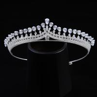 Bridal Tiaras, Zinc Alloy, with Crystal, plated, fashion jewelry & for woman & with rhinestone 