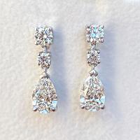 Cubic Zirconia Micro Pave Brass Earring, fashion jewelry & micro pave cubic zirconia & for woman 