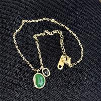 Zinklegierung Fußkettchen, mit Jade, mit Verlängerungskettchen von 1.97inch, Modeschmuck & für Frau, goldfarben, Länge:ca. 7.87 ZollInch, verkauft von Strang