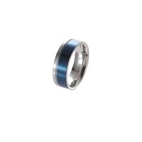 Anillo de dedo de acero Titanium de, Partículas de acero, chapado, Joyería & diverso tamaño para la opción & para hombre, Vendido por UD