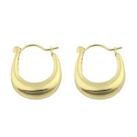 Brass Hoop Earring, gold color plated, fashion jewelry & for woman 