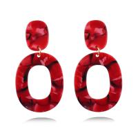 Acrylic Drop Earring, Square, fashion jewelry & for woman & hollow 