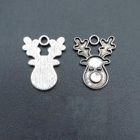 Zinc Alloy Christmas Pendants, Christmas Reindeer, antique silver color plated, vintage & DIY Approx 