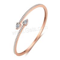 Cubic Zirconia Micro Pave Brass Bracelet, plated, micro pave cubic zirconia & for woman Inner Approx 58mm 