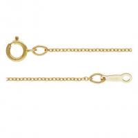 Chaîne en or remplie, Doublé or, 14K rempli d’or, DIY & normes différentes pour le choix & chaîne ovale, 1.2mm, Vendu par PC