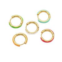 Mens acier inoxydable Hoop boucles d'oreilles, Acier inoxydable 304, Placage ionique sous vide, bijoux de mode & pour femme & émail, plus de couleurs à choisir, 12*3mm Vendu par sac