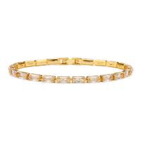 Cubic Zirconia Micro Pave Brass Bracelet, plated, micro pave cubic zirconia & for woman 3mm cm 