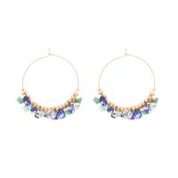 Boucle d'oreille en demi-gemme , fer, avec pierre gemme, bijoux de mode, plus de couleurs à choisir Vendu par paire