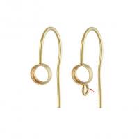 Gold Filled Hook Earwire, 14K gold-filled, DIY 0.76mm, 4mm 