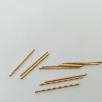 Oro-llenado Tubo recto, 14K lleno de oro, Bricolaje, 1x25.5mm, agujero:aproximado 0.7mm, Vendido por UD