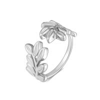 Edelstahl Fingerring, 316 L Edelstahl, Blatt, Vakuum-Ionen-Beschichtung, Einstellbar & Modeschmuck & für Frau, keine, inner diameter:17~21mm, verkauft von PC