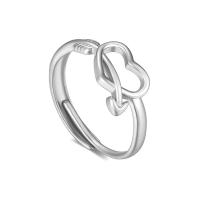 Stainless Steel Finger Ring, 316L Stainless Steel, Heart, Vacuum Ion Plating, Adjustable & fashion jewelry & for woman & hollow inner ~21mm 