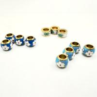 Stainless Steel Beads, 304 Stainless Steel, Vacuum Ion Plating, DIY & enamel & with rhinestone 10mm 