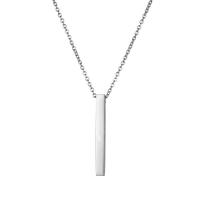 Collier de bijoux de titane, Acier titane, avec 1.97inch chaînes de rallonge, poli, bijoux de mode & longueur différente pour le choix & unisexe, 1mm,34.7*3.8mm, Vendu par brin