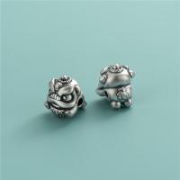 Sterling Silver Spacer Beads, 925 Sterling Silver, Mythical Wild Animal, DIY Approx 2.9mm 