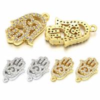 Cubic Zirconia Micro Pave Brass Pendant, plated, DIY & micro pave cubic zirconia 