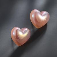 Pendientes de Perno de Aleación de Zinc, Corazón, Joyería & para mujer, Rosado, 20x16.5mm, Vendido por Par