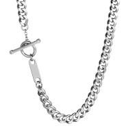 Collier de bijoux de titane, Acier titane, poli, bijoux de mode & longueur différente pour le choix & pour homme, Vendu par brin