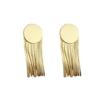 Fashion Fringe Earrings, Messing, goldfarben plattiert, Modeschmuck & für Frau, 20x50mm, verkauft von Paar