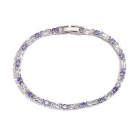 Cubic Zirconia Micro Pave Brass Bracelet, plated, fashion jewelry & micro pave cubic zirconia cm 