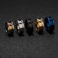 Anillo de dedo de acero Titanium de, Partículas de acero, chapado, Joyería & diverso tamaño para la opción & para hombre, más colores para la opción, Vendido por UD