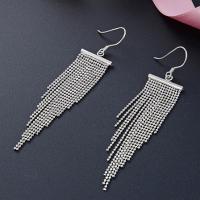 Fashion Fringe Earrings, Zinklegierung, Modeschmuck & für Frau, 14.8x70.6mm, verkauft von Paar