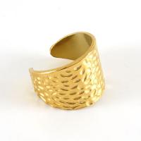 Edelstahl Fingerring, 304 Edelstahl, 18K vergoldet, Modeschmuck & unisex, goldfarben, 22x18mm, Größe:7, verkauft von PC