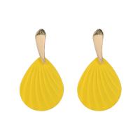 Iron Drop Earring, Shell, painted, fashion jewelry & for woman 