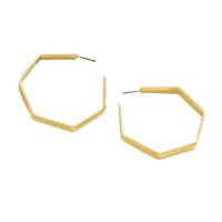 Pendientes de Perno de Aleación de Zinc, chapado en color dorado, Joyería & para mujer, 47x47mm, Vendido por Par