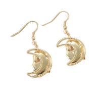 Boucle d'oreille goutte Zinc Alloy, alliage de zinc, Placage de couleur d'or, bijoux de mode & pour femme Vendu par paire