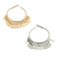 Brass Hoop Earring, plated, fashion jewelry & for woman 