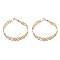 Brass Hoop Earring, Donut, gold color plated, fashion jewelry & for woman & hollow 