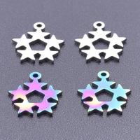 Stainless Steel Star Pendant, 304 Stainless Steel, Vacuum Ion Plating, DIY 