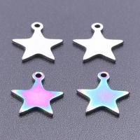 Stainless Steel Star Pendant, 304 Stainless Steel, Vacuum Ion Plating, DIY 