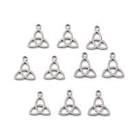 Edelstahl hohl Anhänger, 304 Edelstahl, DIY, originale Farbe, 13.3x11.7x1mm, ca. 10PCs/Tasche, verkauft von Tasche