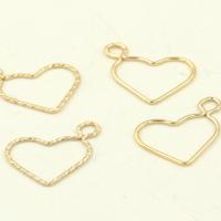 Медно-золото подвеска, Сердце, 14K позолоченный, DIY & разные стили для выбора & отверстие продается PC