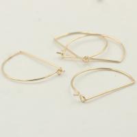 Gold Filled Hook Earwire, Letter D, 14K gold-filled, DIY & hollow 