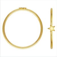 Gold Filled Finger Ring, Star, 14K gold-filled 1mm, US Ring 