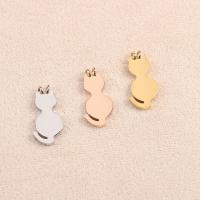 Pendentifs d'animaux en acier inoxydable , Acier inoxydable 304, chat, poli, bijoux de mode & DIY, plus de couleurs à choisir Environ 0.6*4mm, Vendu par PC