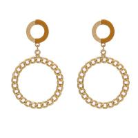 Boucle d'oreille goutte Zinc Alloy, alliage de zinc, beignet, Placage de couleur d'or, pour femme & creux, plus de couleurs à choisir Vendu par paire