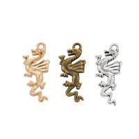 Zinc Alloy Animal Pendants, Dragon, plated, vintage & DIY Approx 